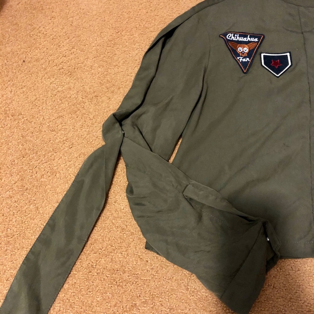 Zara Trafaluc Patch Military Style Shirt Jacket - Picture 3 of 7
